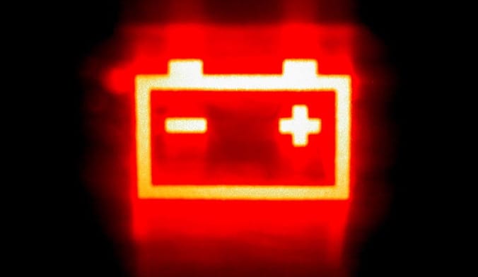 A red battery symbol
