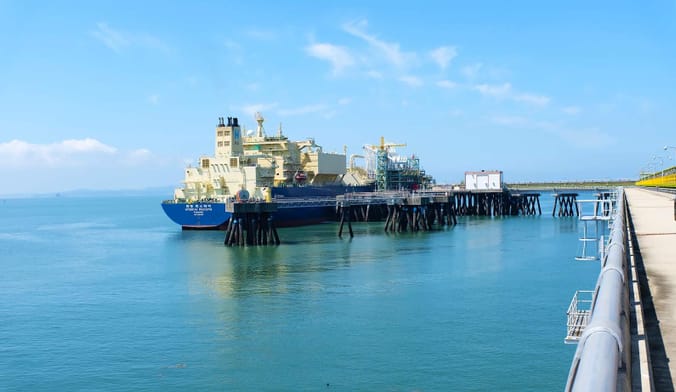 An LNG tanker, docked at the world's largest LNG-import terminal in Incheon, South Korea
