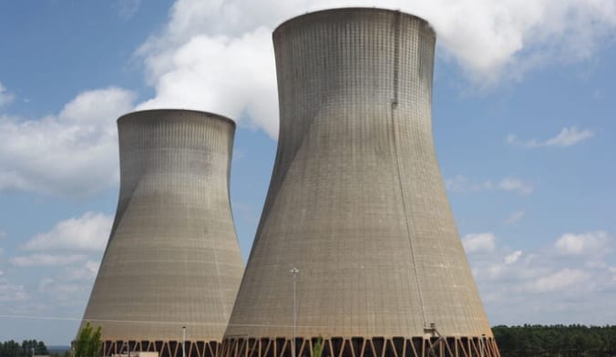 two nuclear power reactors