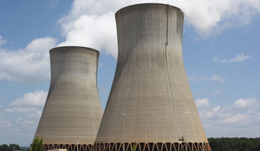 two nuclear power reactors