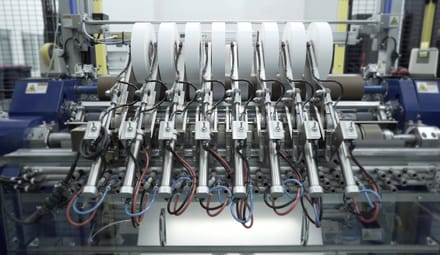 Entek’s lithium-Ion separator manufacturing equipment at its headquarters in Lebanon, Oregon