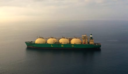 LNG tanker out at sea