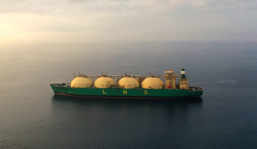 LNG tanker out at sea