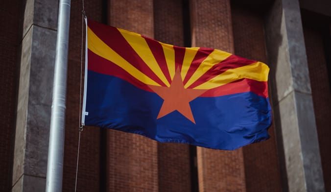 The arizona state flag