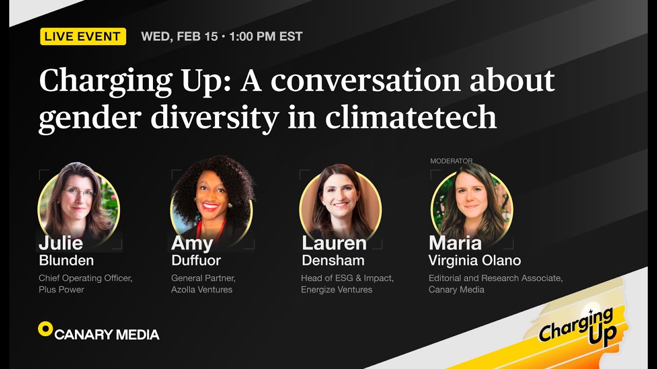 Charging Up: A conversation about gender diversity in climatetech