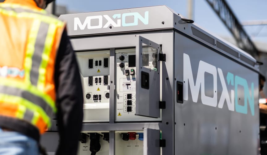 A Moxion Power mobile battery power system