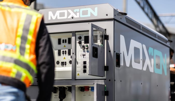 A Moxion Power mobile battery power system