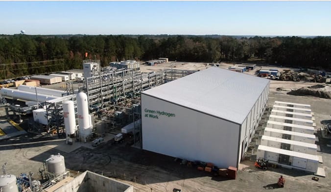 Plug Power hydrogen production facility in Woodbine, Georgia