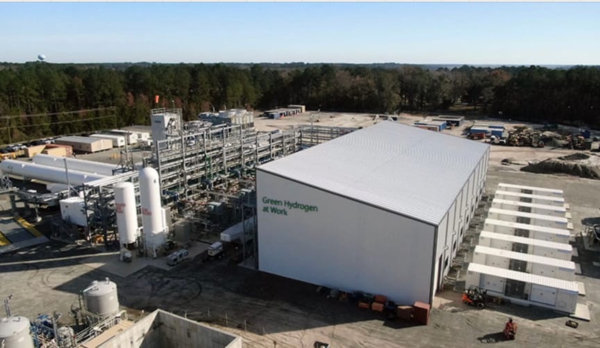 Plug Power hydrogen production facility in Woodbine, Georgia
