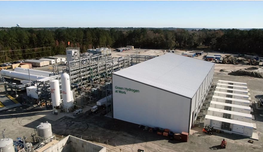 Plug Power hydrogen production facility in Woodbine, Georgia