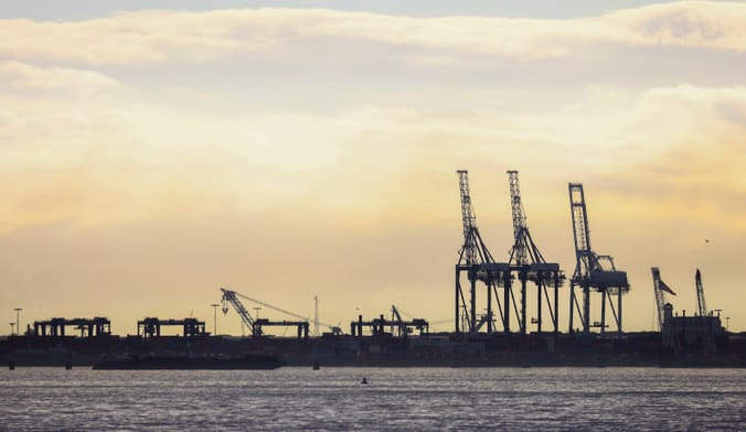 port with cranes