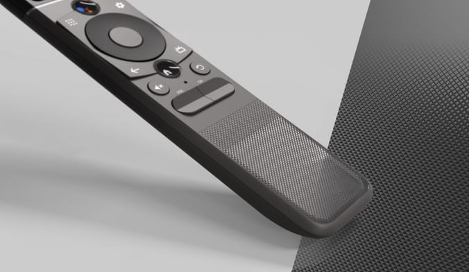 Universal Electronics Eterna remote control with Ambient Photonics solar cell