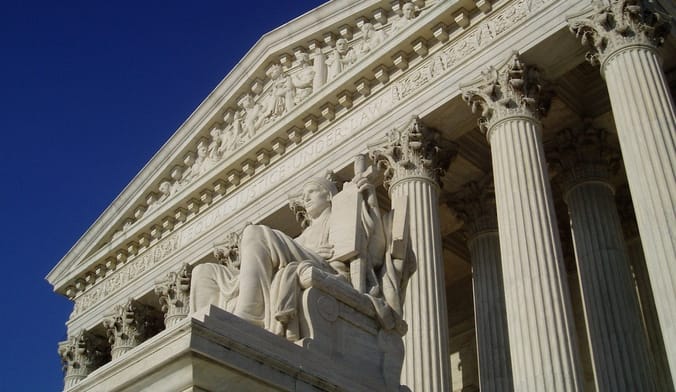 image of Supreme Court building taken on an angle