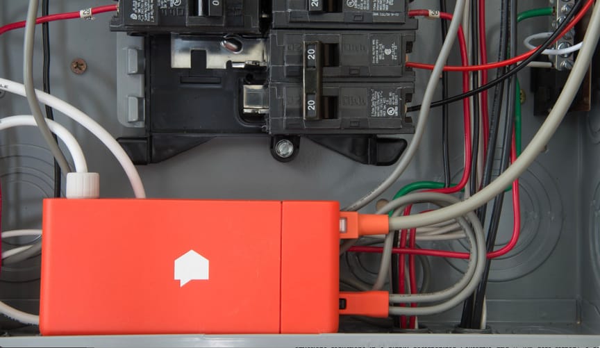 A Sense device connected to a home electrical panel